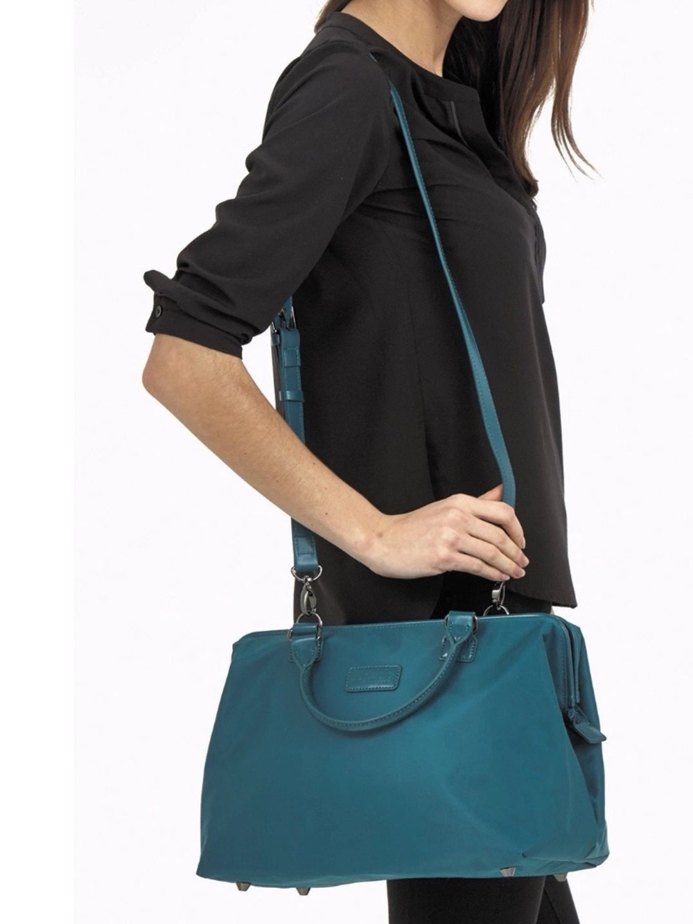 Lipault Lady Plume Medium Bowling Bag Travel Handbag Luggage Tote $105